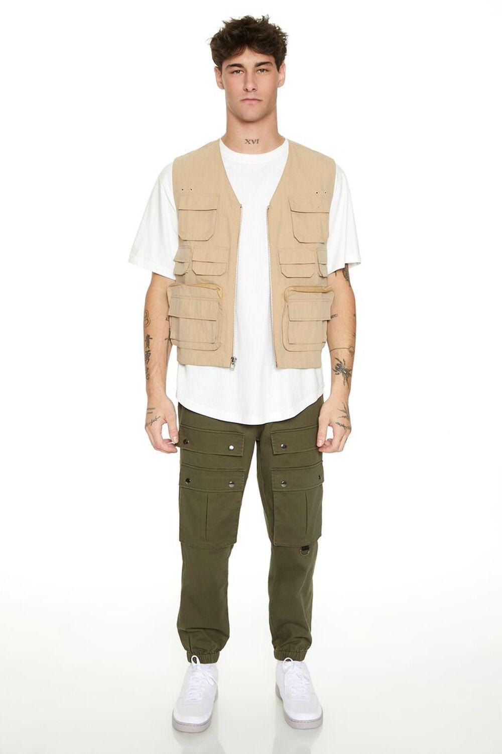 Twill Studded Cargo Joggers | Forever 21 product image