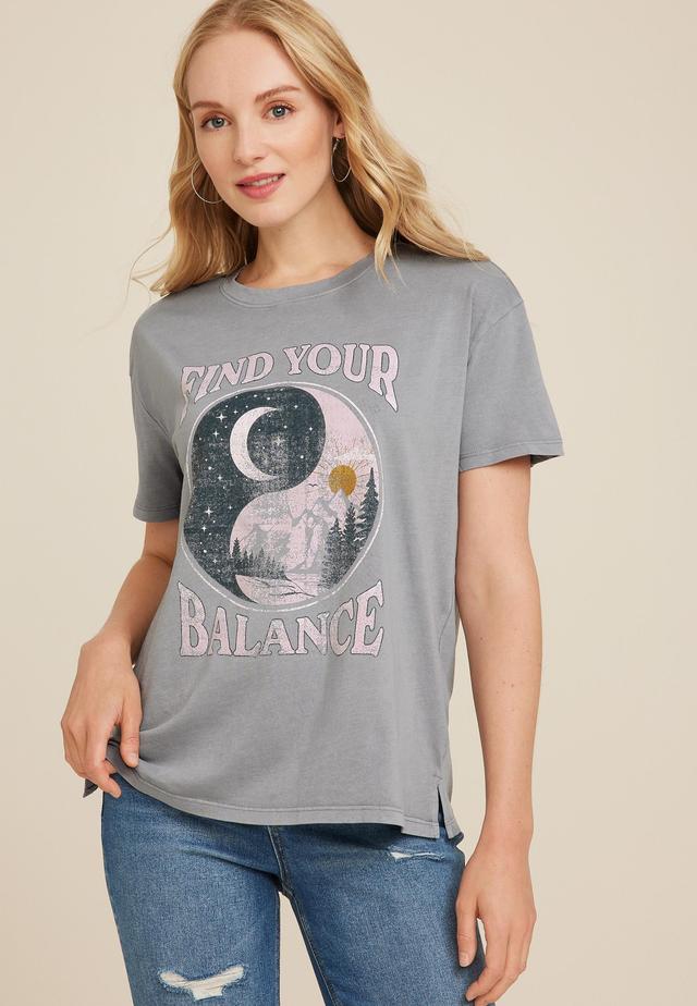 Find Your Balance Oversized Fit Graphic Tee Product Image