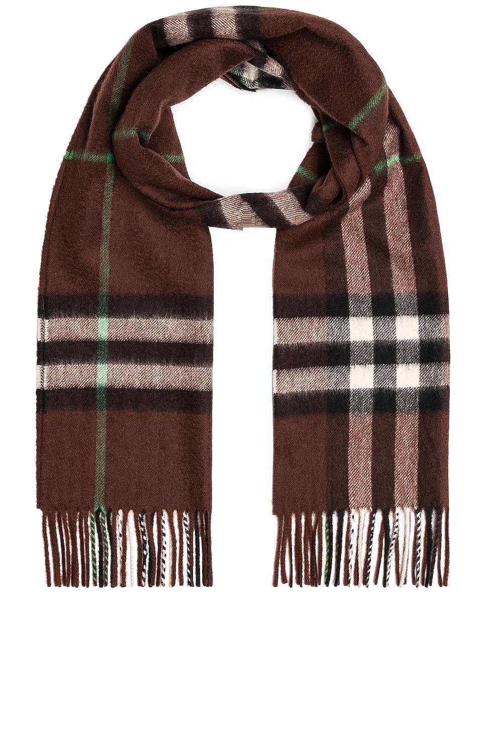 burberry Giant Check Cashmere Fringe Scarf Product Image