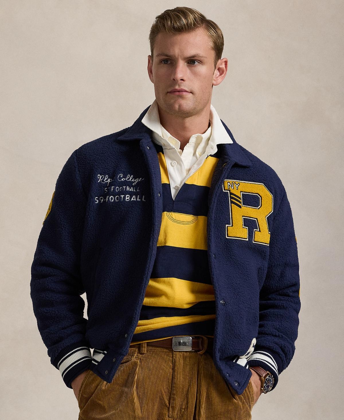 POLO RALPH LAUREN Reversible Twill-satin Jacket In Navy Product Image