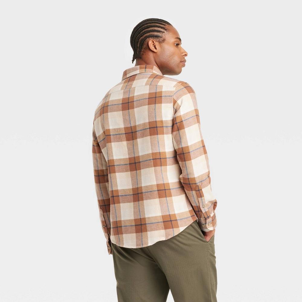 Men's Mid-Weight Flannel Long Sleeve Button-Down Shirt - Goodfellow & Co™ Product Image