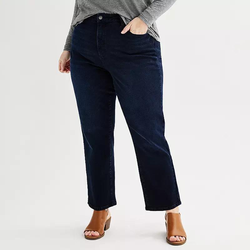 Plus Size Sonoma Goods For Life High Rise Straight Jeans, Womens product image