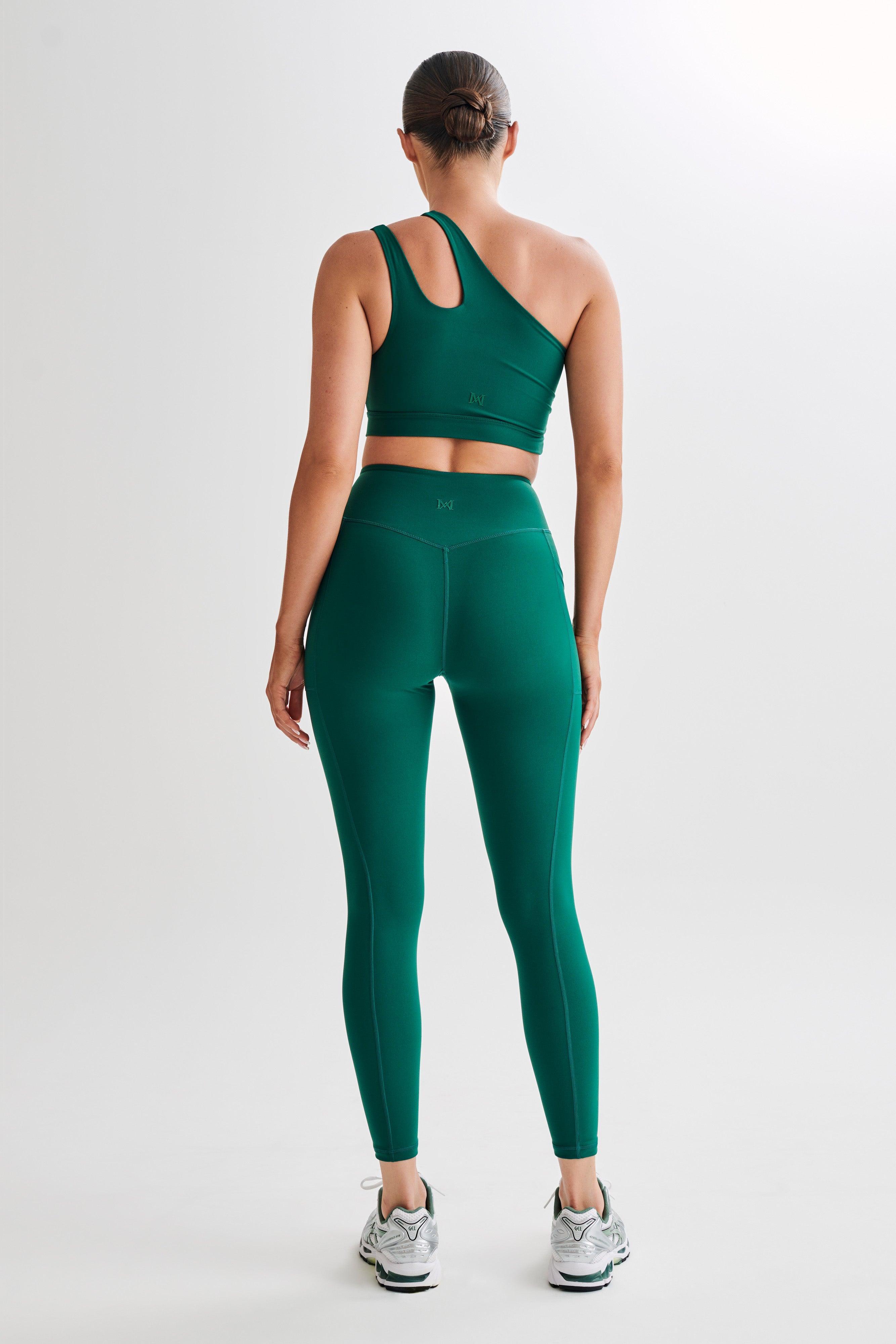 Floyd One Shoulder Crop Top - Green Product Image