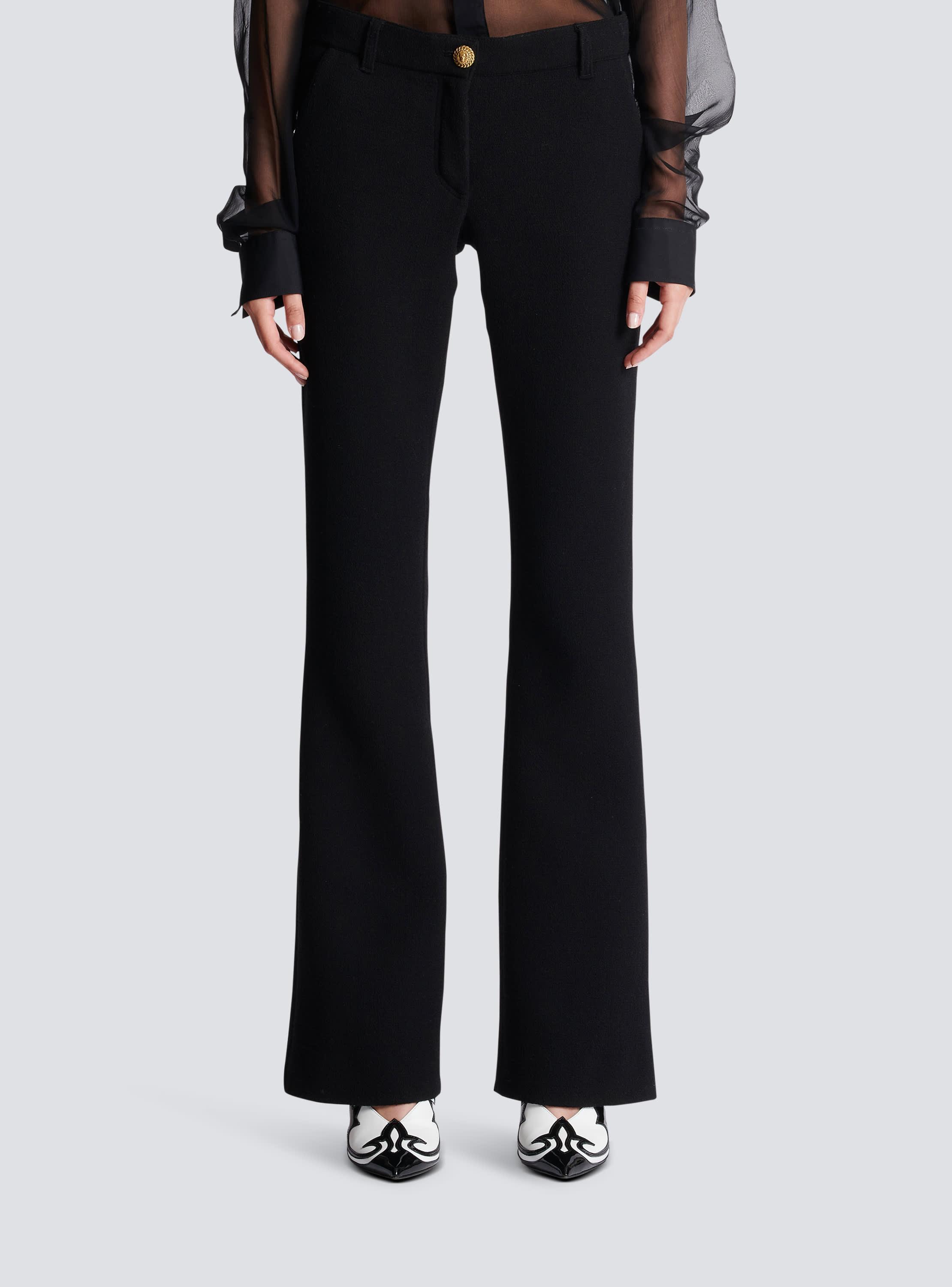 Bootcut crepe trousers Product Image