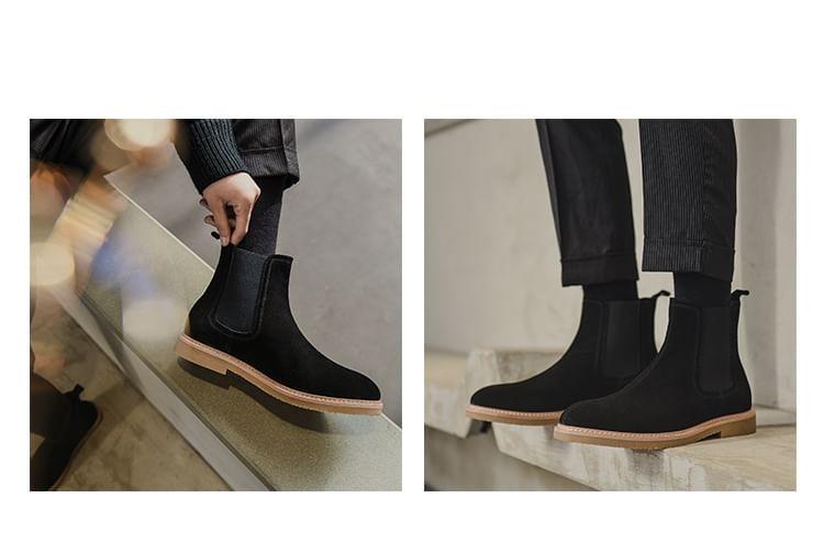 Faux Leather Short Chelsea Boots Product Image