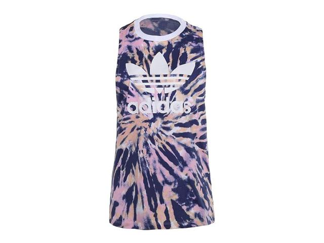 adidas Originals Psychedelic Summer Loose Tank (White/Midnight Indigo/True Pink) Women's Clothing Product Image