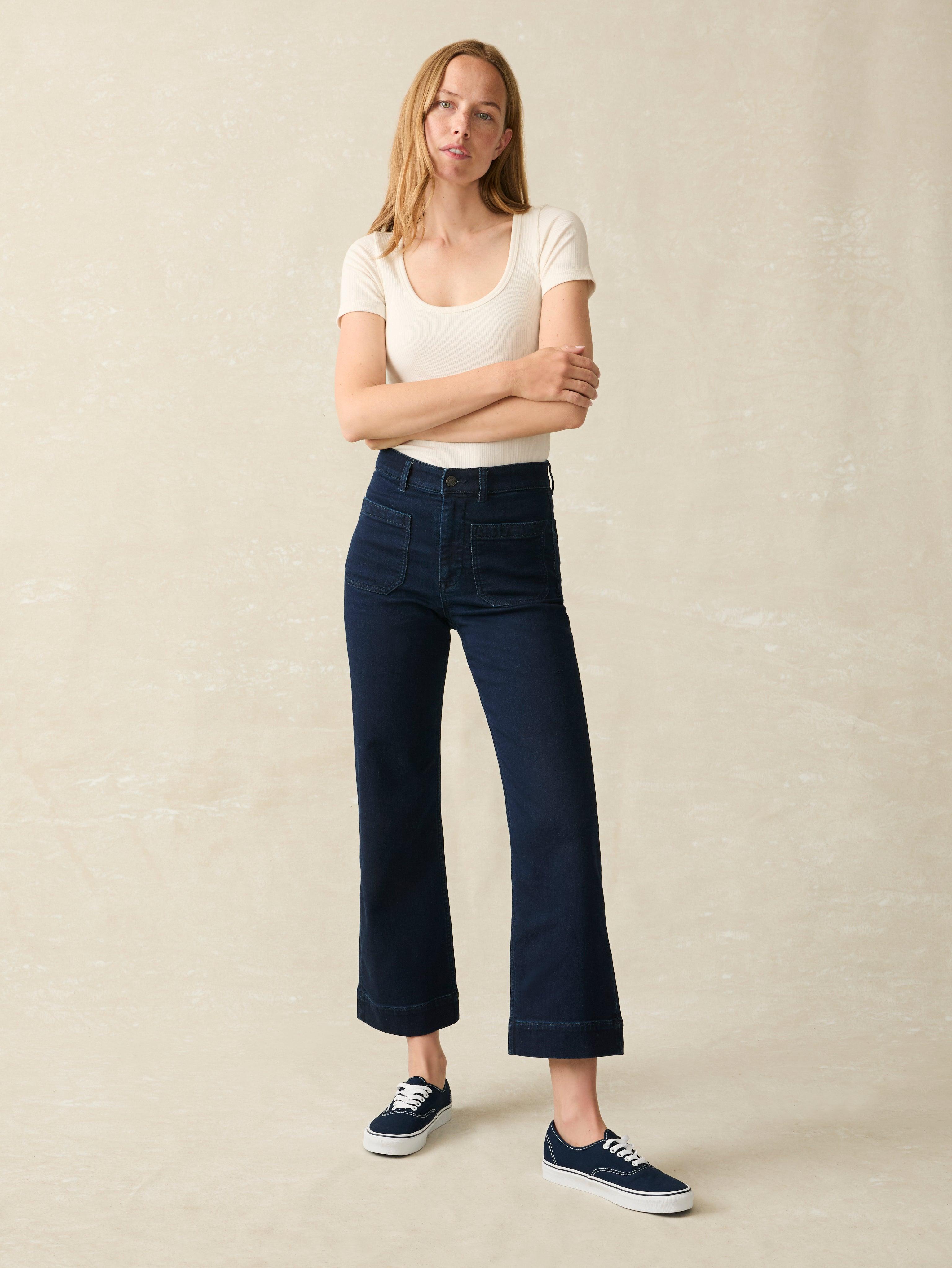 Stretch Terry Patch Pocket Ankle Pant - Clermont Wash Female Product Image