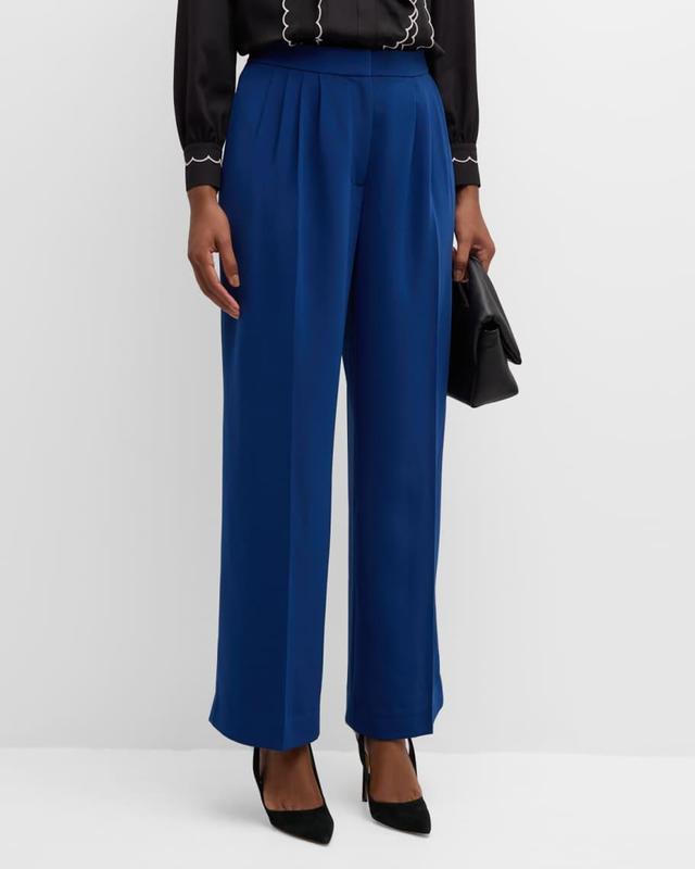 The Rita Pleated Straight-Leg Pants Product Image