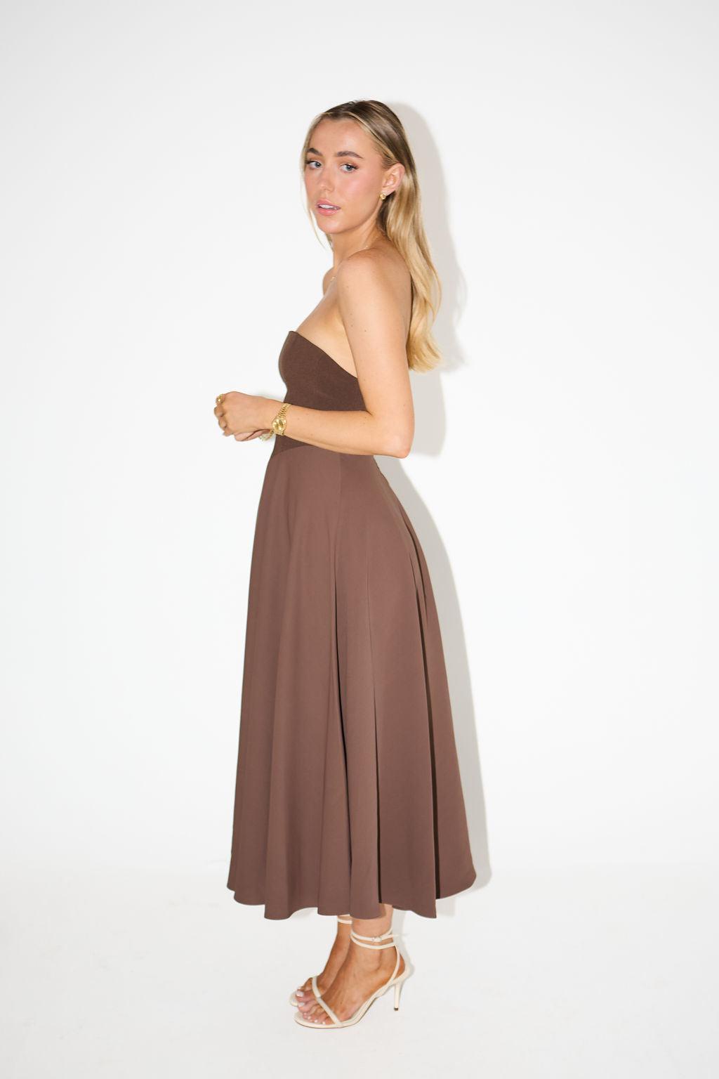 The Ultimate Muse Strapless Midi Dress Product Image