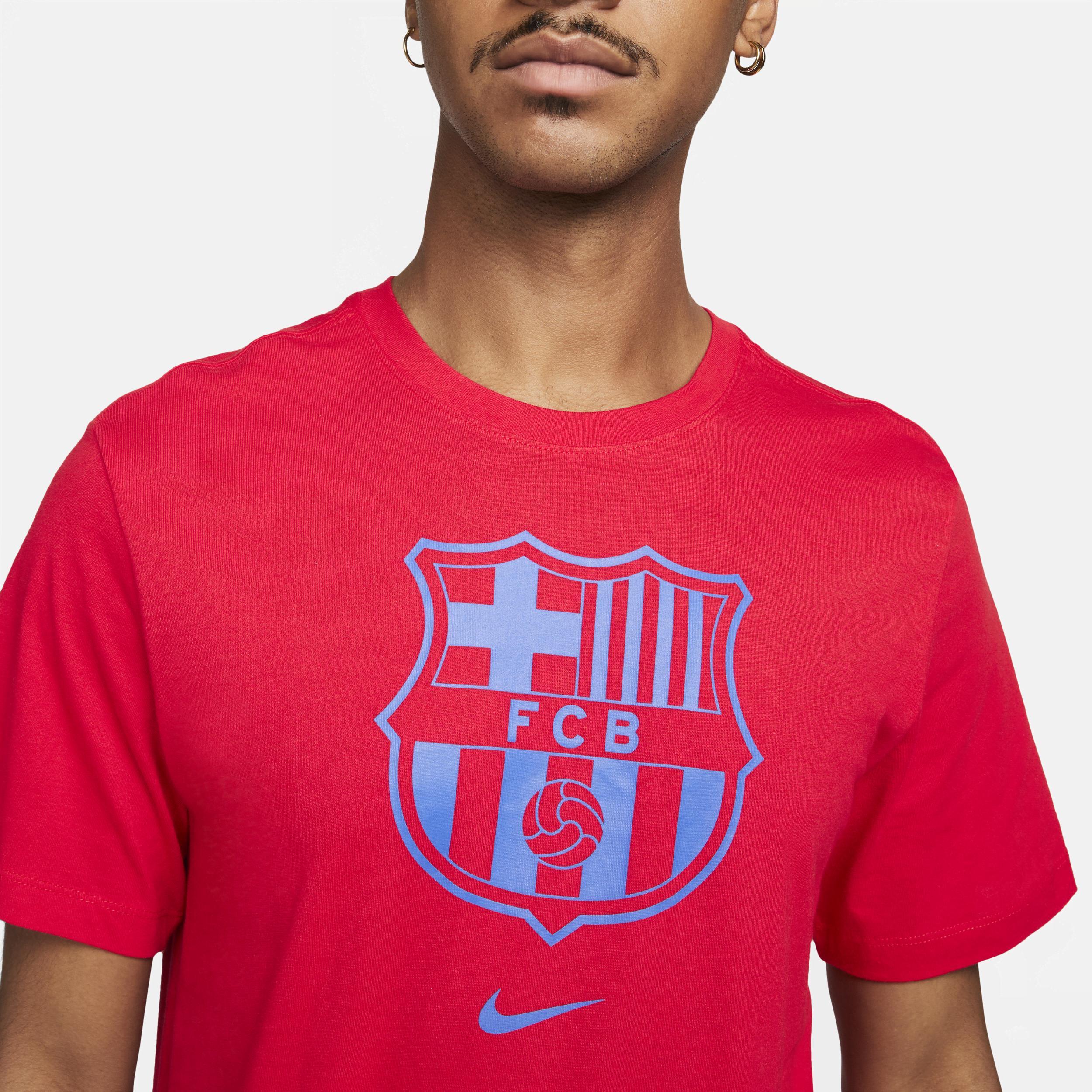 Mens Nike Red Barcelona Team Crest T-Shirt Product Image