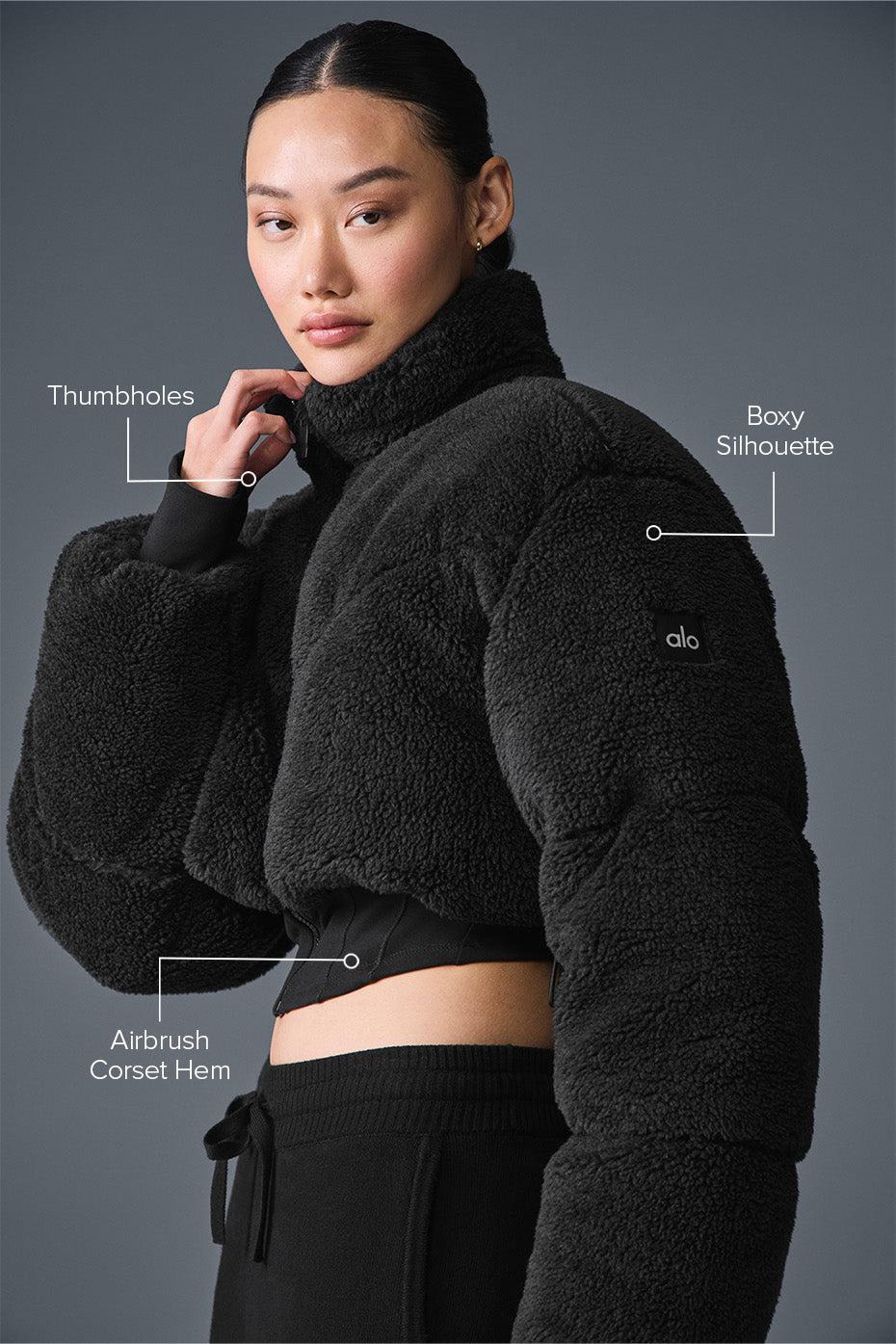 Sherpa Main Act Corset Puffer - Black Product Image