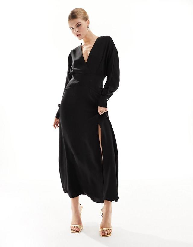 MANGO Erin Long Sleeve Midi Dress Product Image