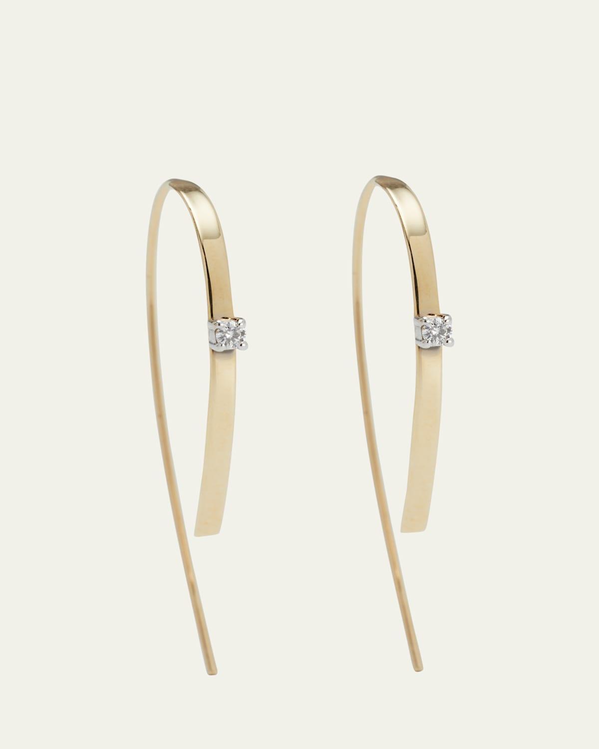 Lana Small Diamond Hooked On Hoop Earrings Product Image