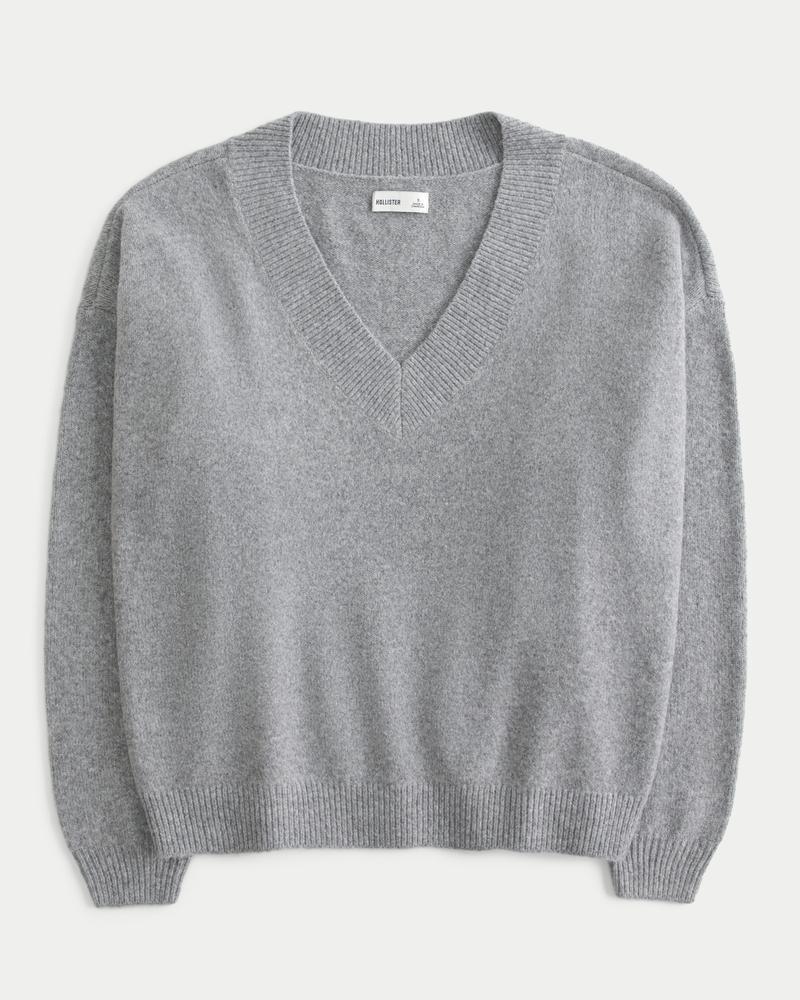 Hollister Comfy Cloud Oversized V-Neck Sweater Product Image