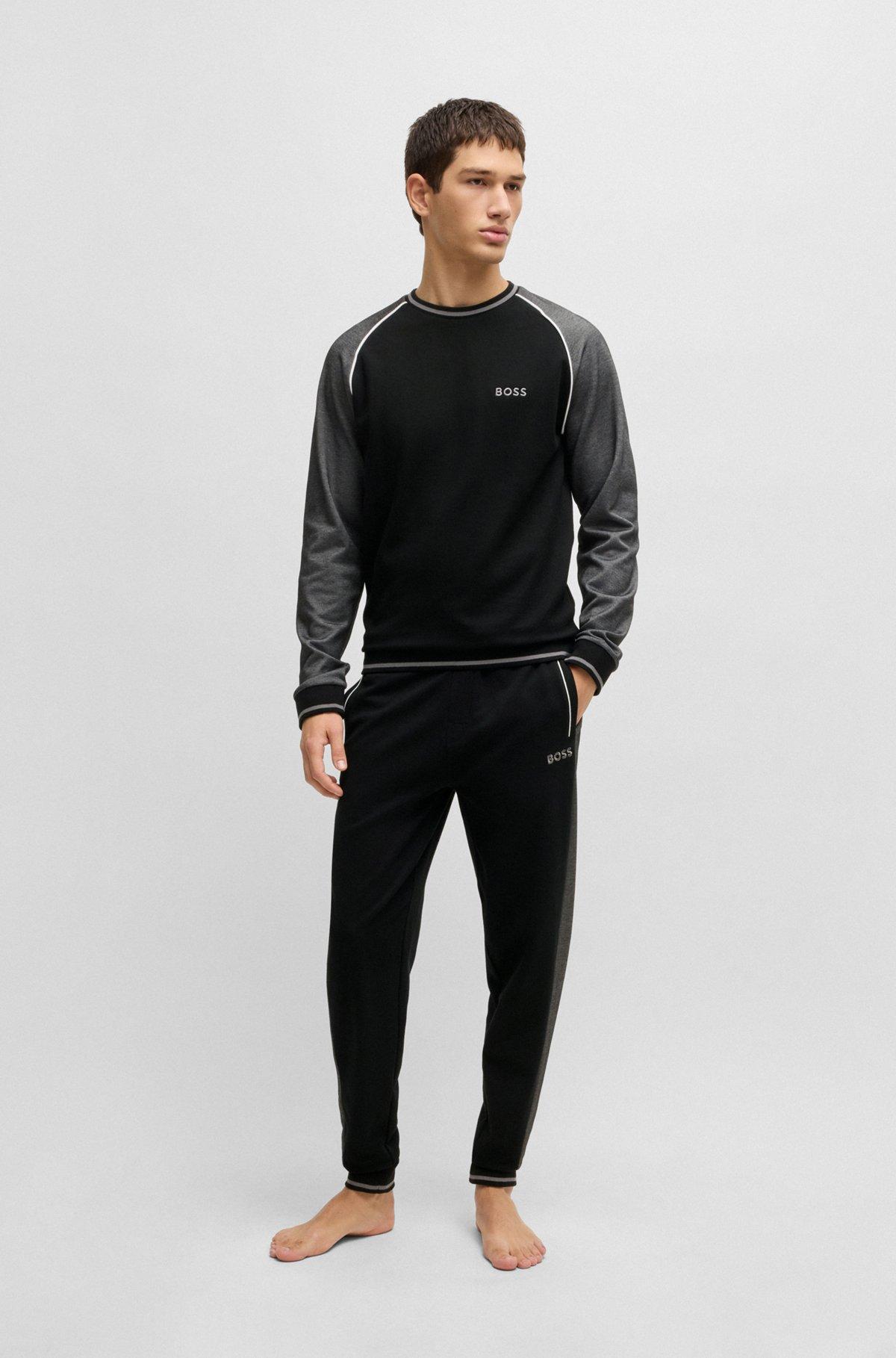 BOSS - Sweatshirt with contrast piping - Black product image