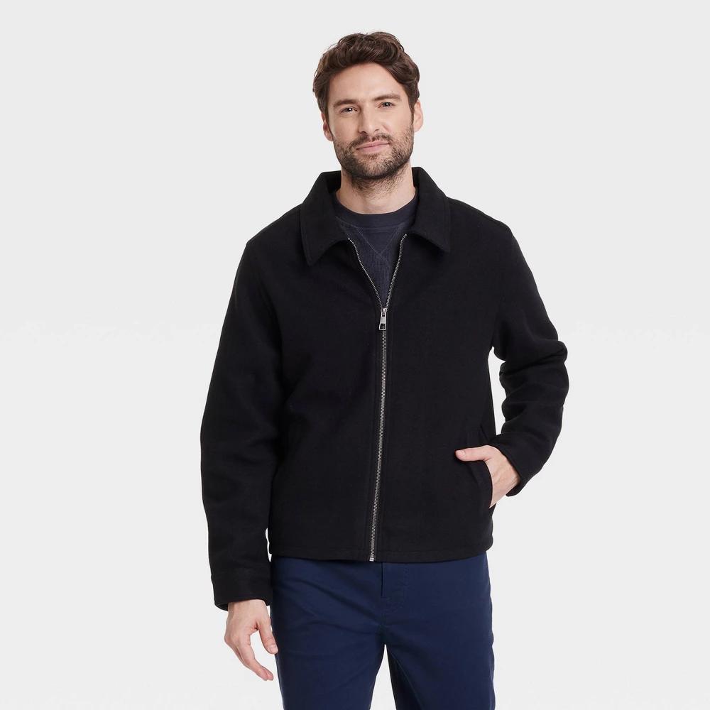 Mens Harrington Bomber Jacket - Goodfellow & Co Black XXL Product Image