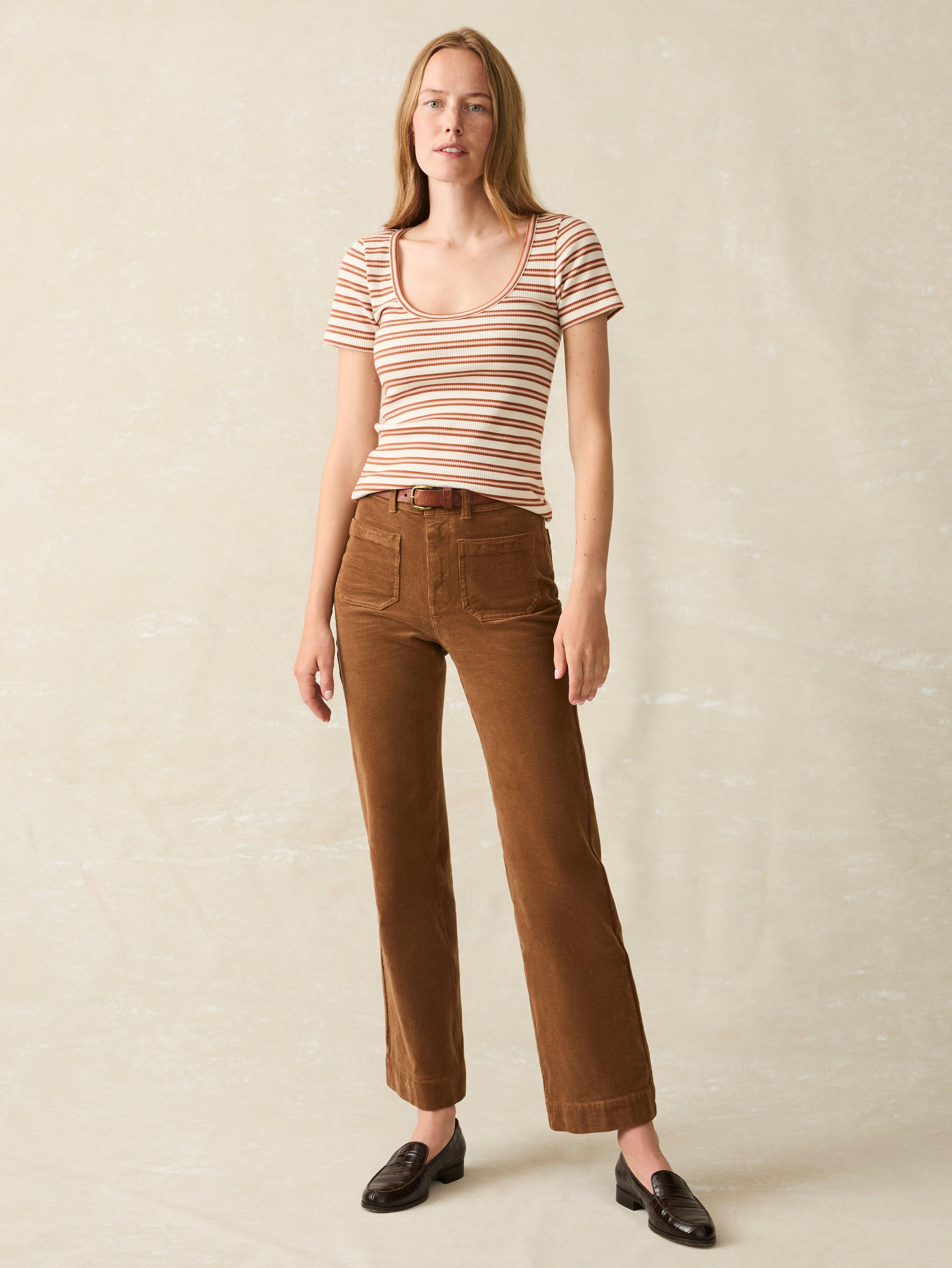 Softstretch Cord Patch Pocket Pant - Cord Brown Product Image