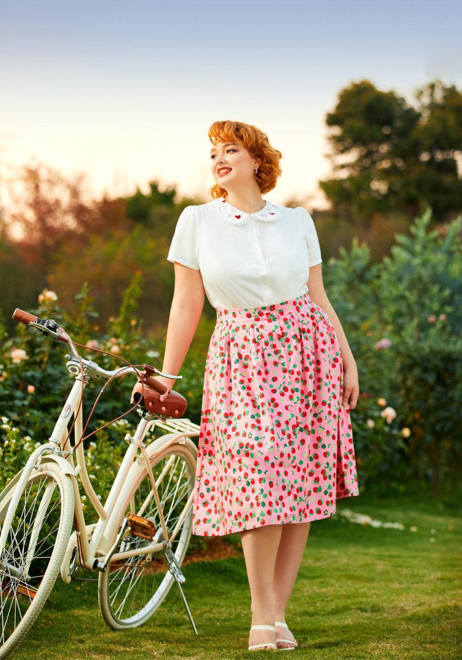 Berries & Blossoms A-Line Skirt Product Image