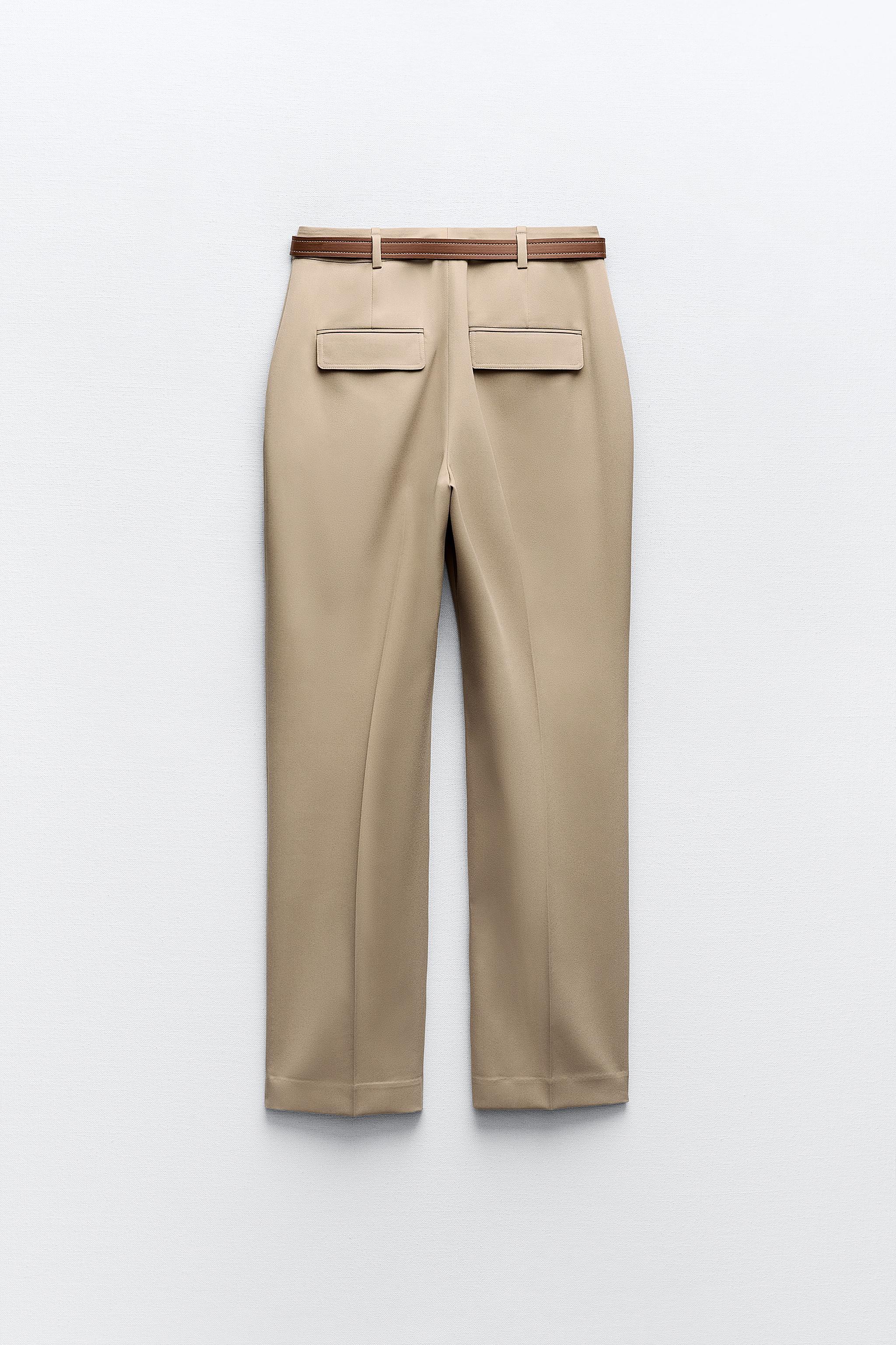 BELTED STRAIGHT LEG PANTS Product Image