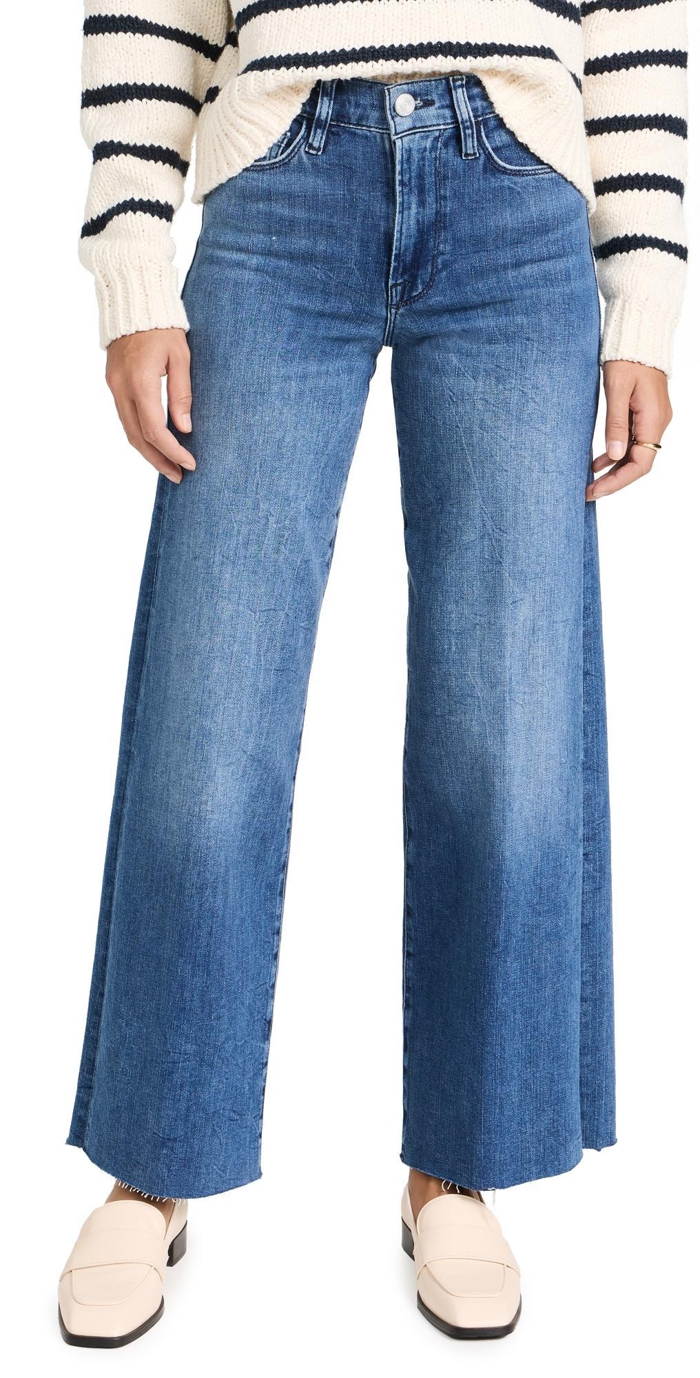 Womens Le Slim Palazzo Raw-Edge Jeans Product Image