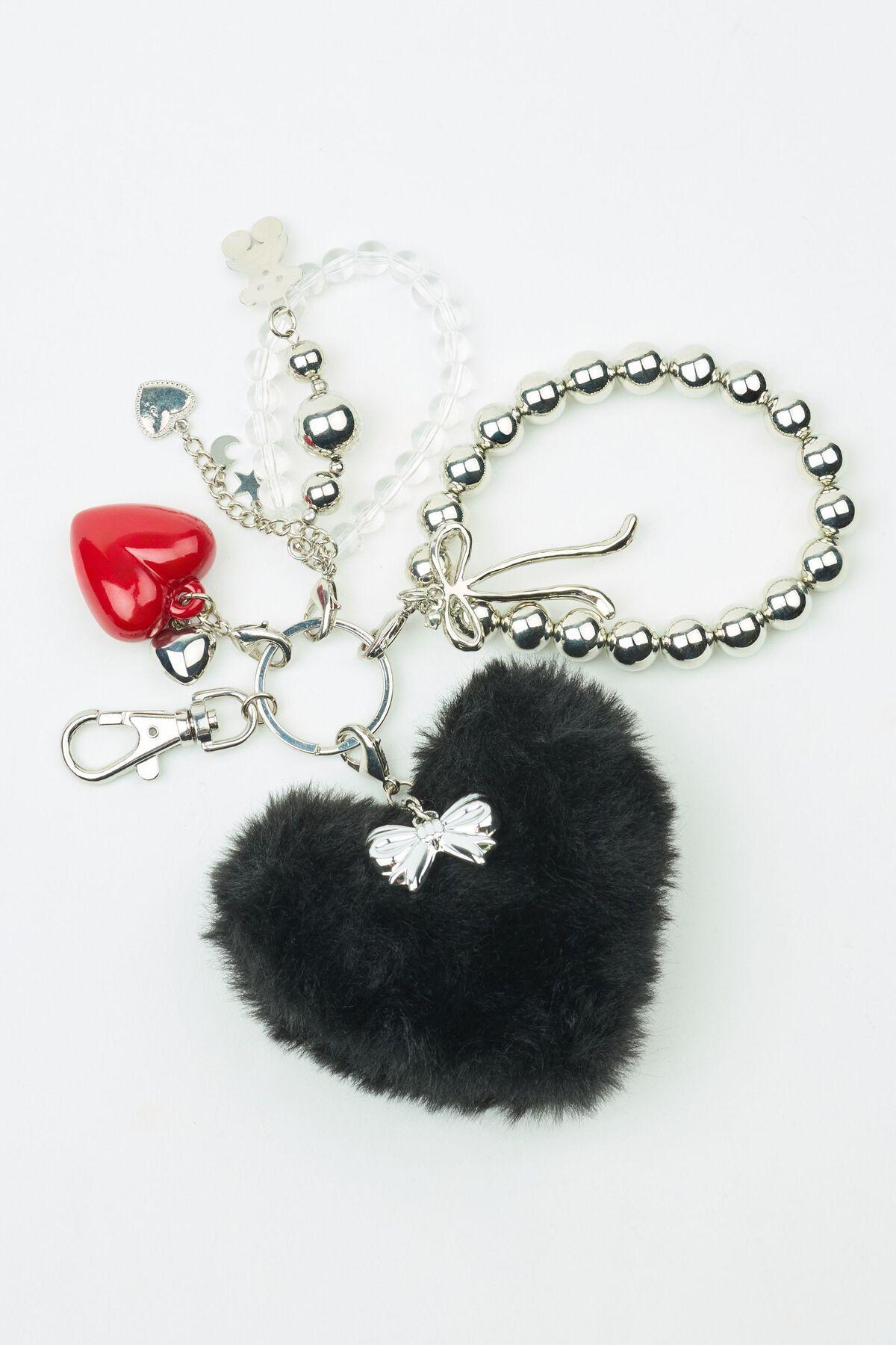 Fur Heart & Teddy Bag Charms Product Image