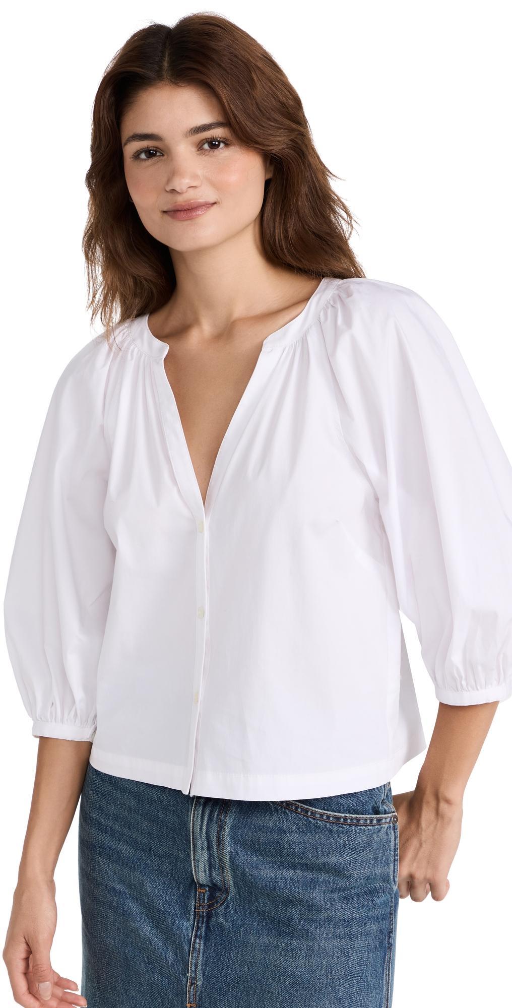 Womens Dill Poplin Top Product Image