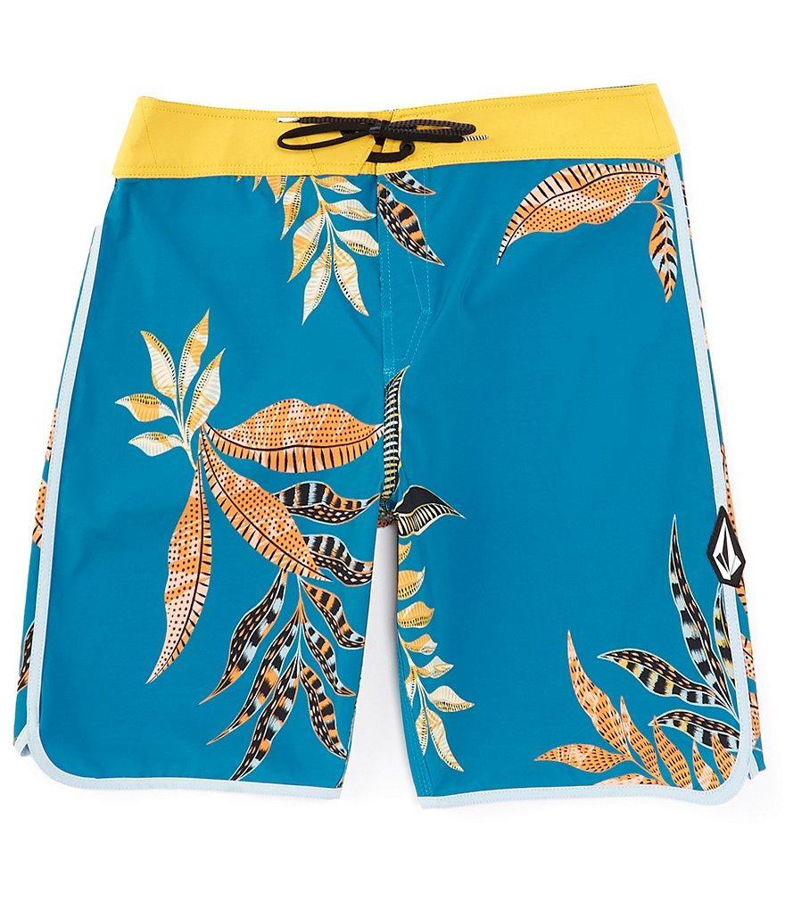 Volcom Lido Tropical Print Scallop Mod 19#double; Outseam Board Shorts Product Image