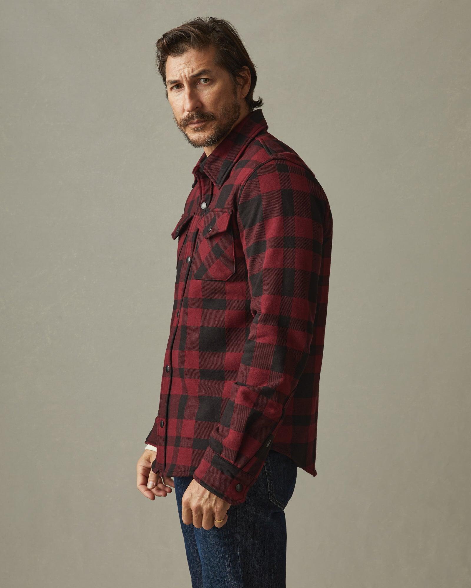 Redwood Fleece Overshirt - Oxblood Plaid Male Product Image