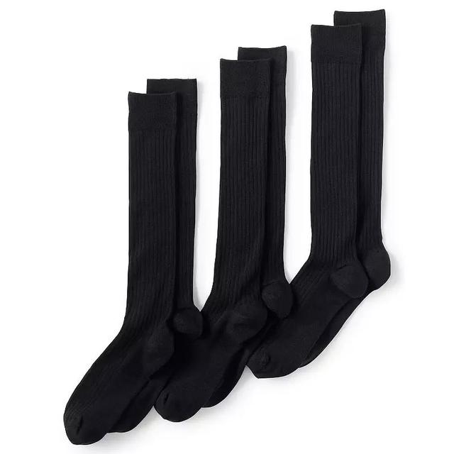 Mens Lands End Seamless Toe 3-Pack Dress Socks Product Image