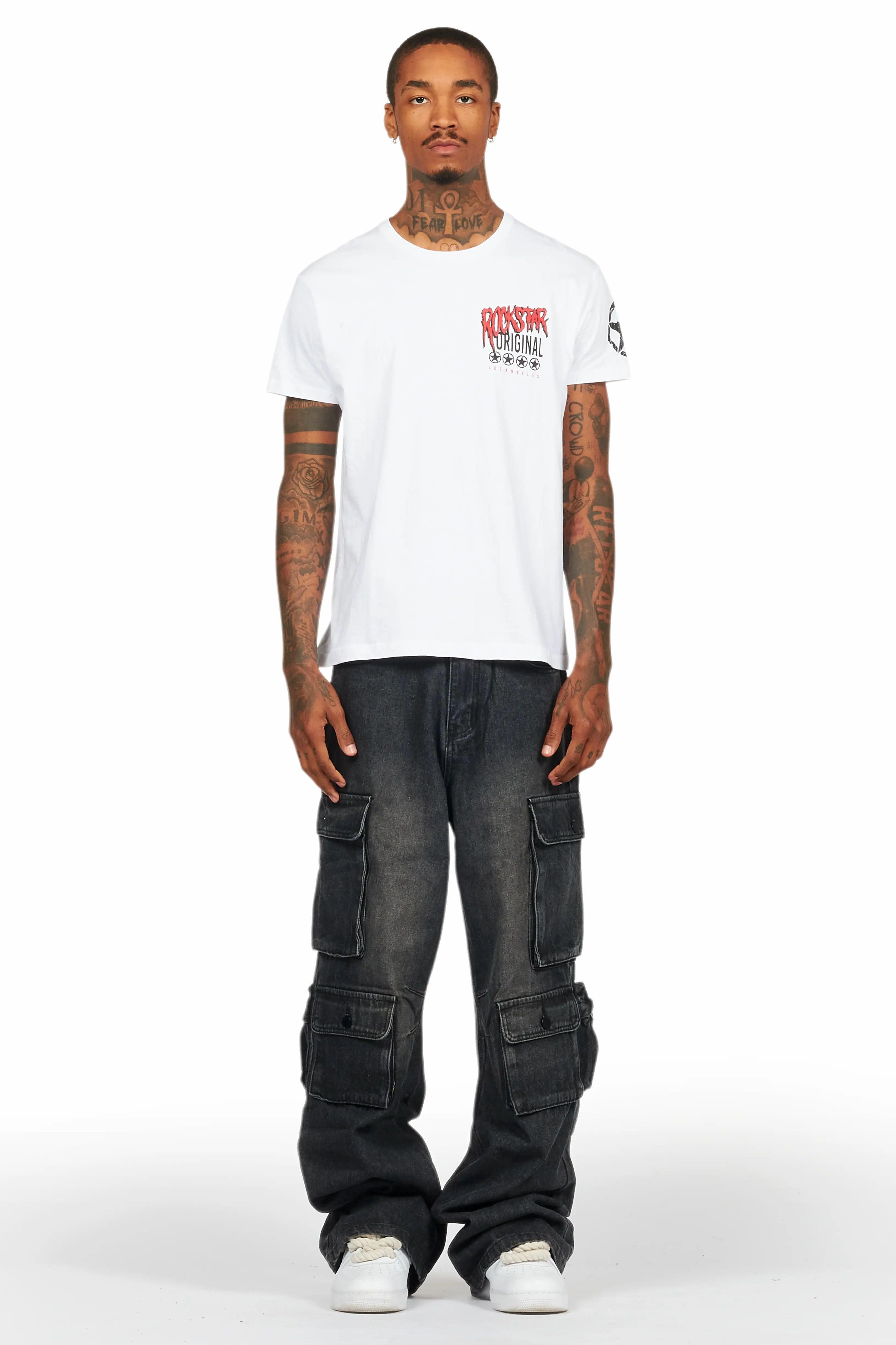 Cortie Black Baggy Fit Jean Male Product Image