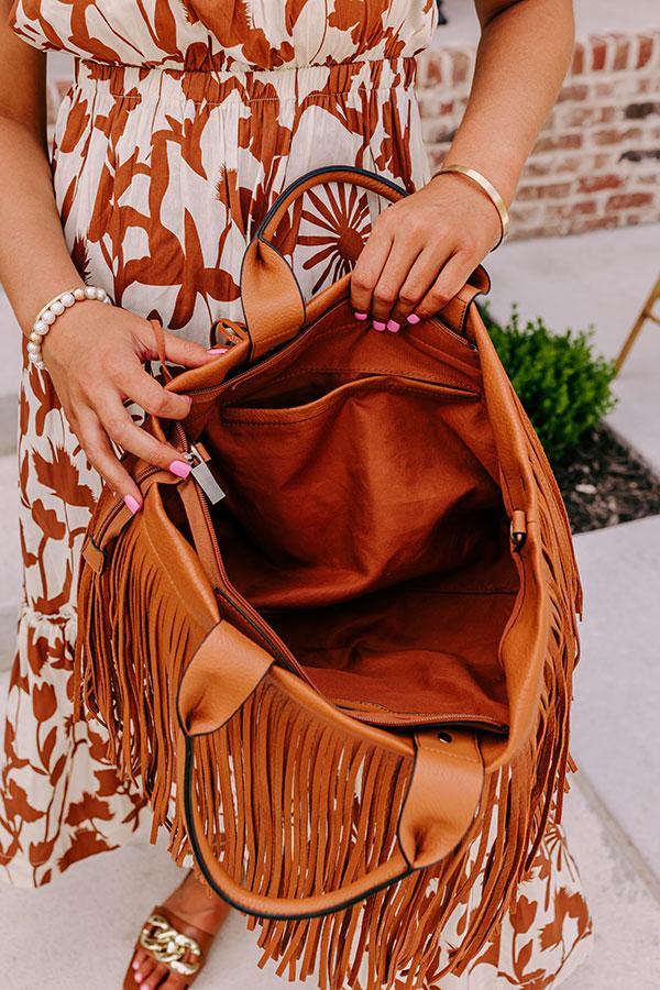 Chic Times Ahead Faux Leather Fringe Tote Product Image