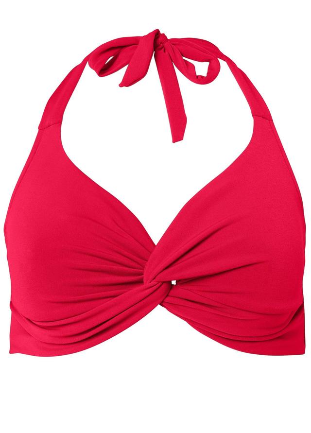 Twist Front Halter Top - Red Hot Product Image