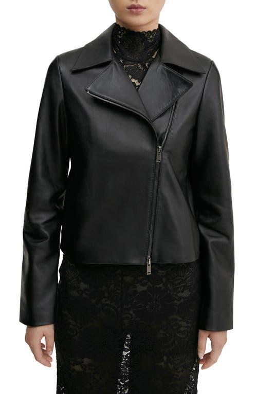 MANGO Leather Moto Jacket Product Image