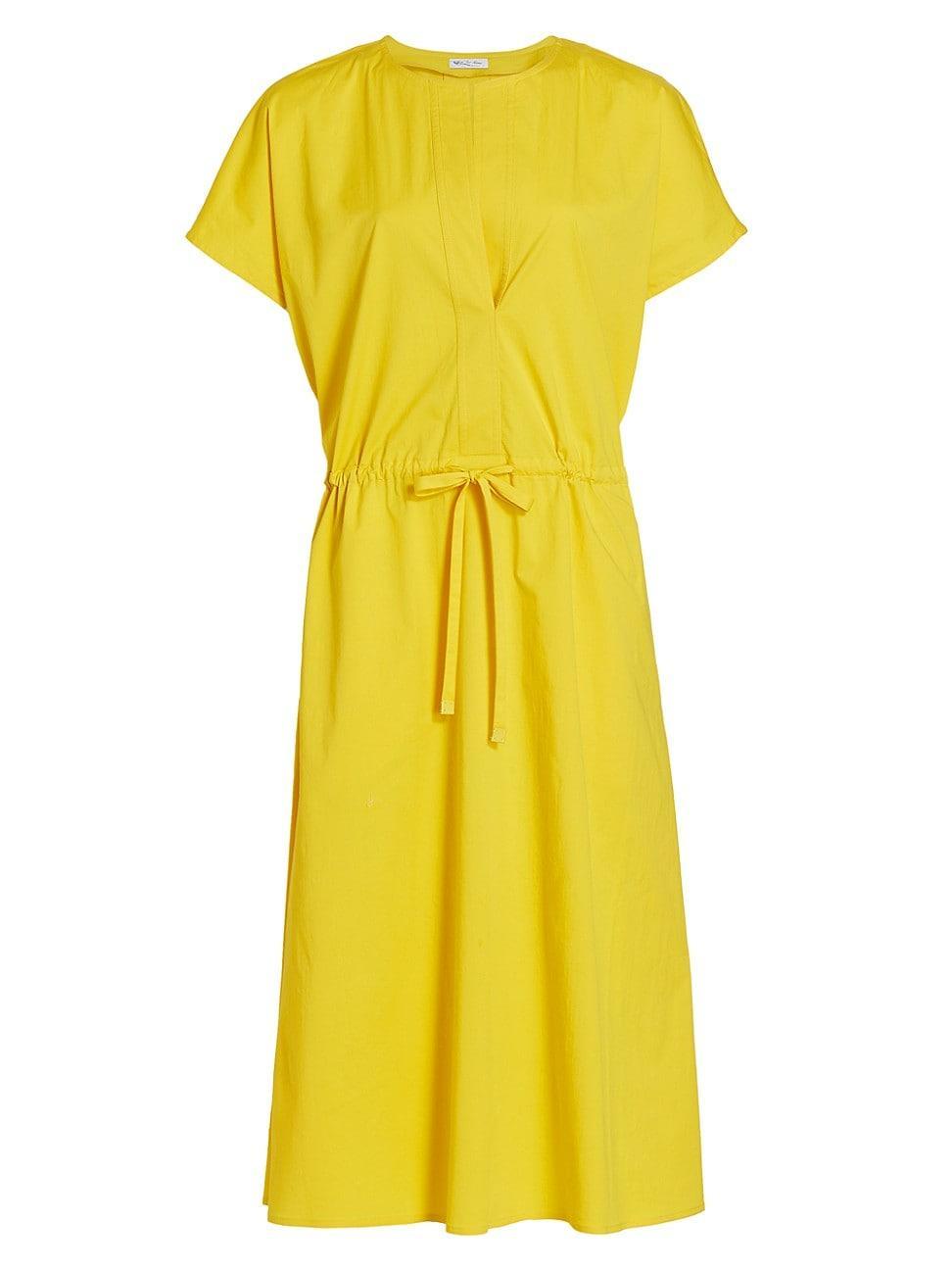 Womens Paneled Side Cotton-Stretch Midi-Dress product image