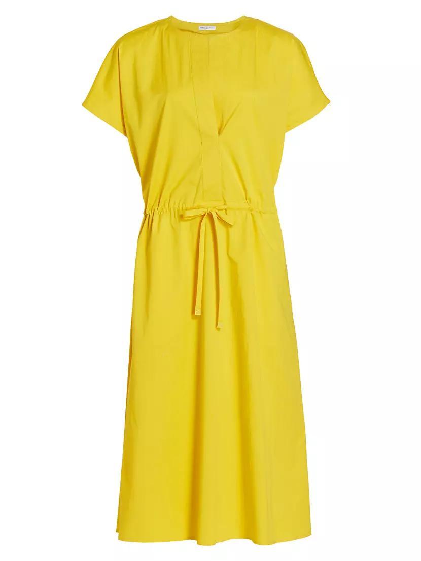 Paneled Side Cotton-Stretch Midi-Dress product image