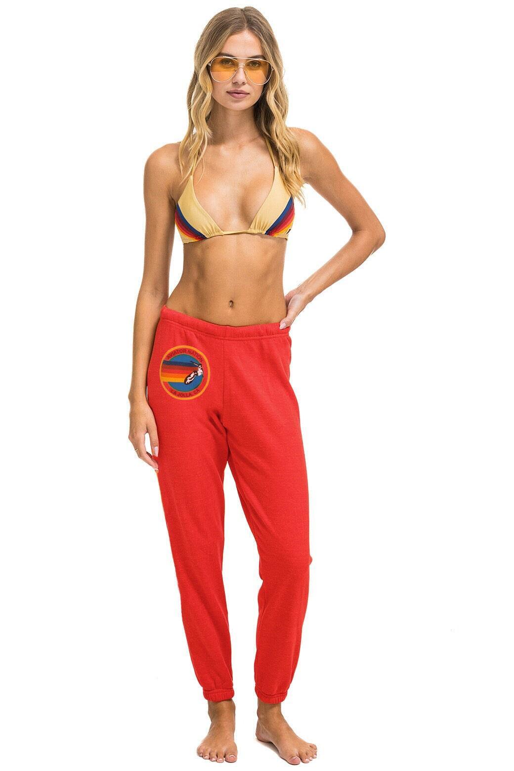 AVIATOR NATION AUSTIN  SWEATPANTS - RED Female Product Image