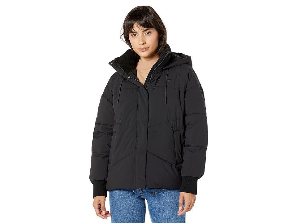 Levi's(r) Shorty Bubble Jacket with Hood (Grey) Women's Clothing Product Image