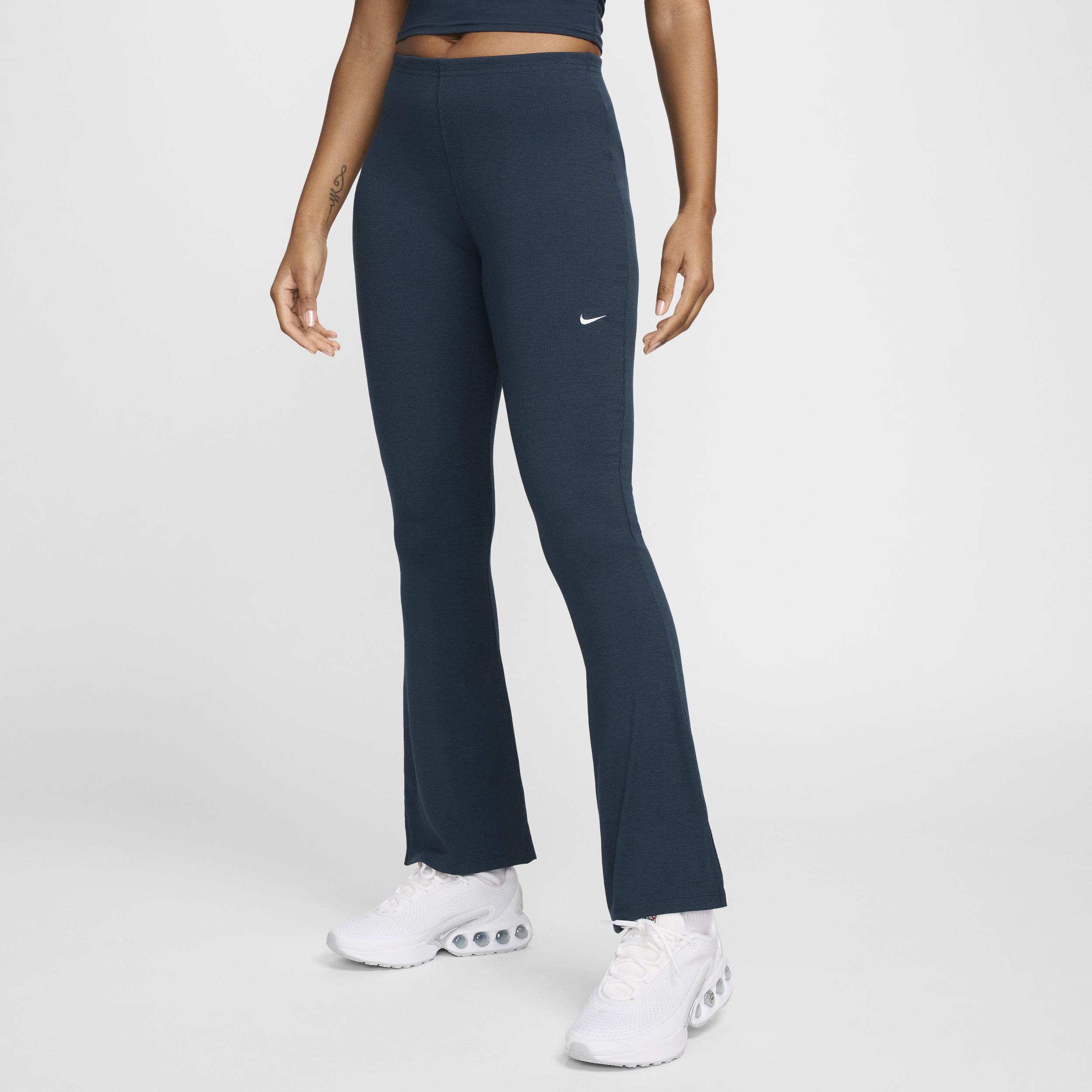 Women's Nike Sportswear Chill Knit Tight Mini-Rib Flared Leggings Product Image