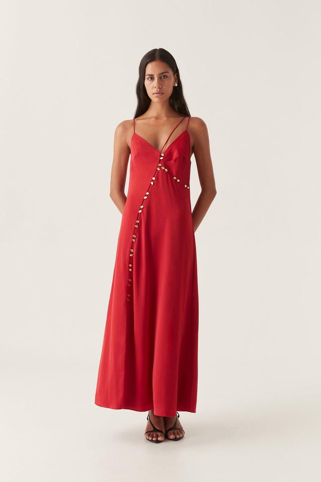 Riddle Button Down Maxi Dress Product Image