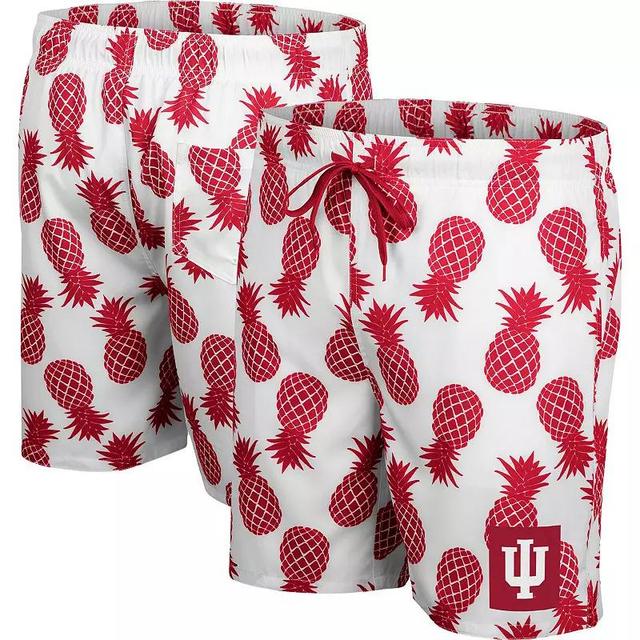 Mens Colosseum /Crimson Indiana Hoosiers Pineapple Swim Shorts Product Image