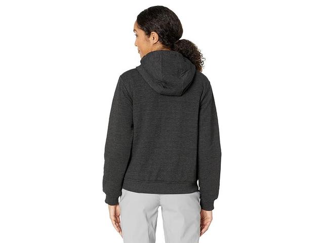 The North Face Longs Peak Quilted Full Zip Hoodie (TNF /White Heather) Women's Clothing Product Image