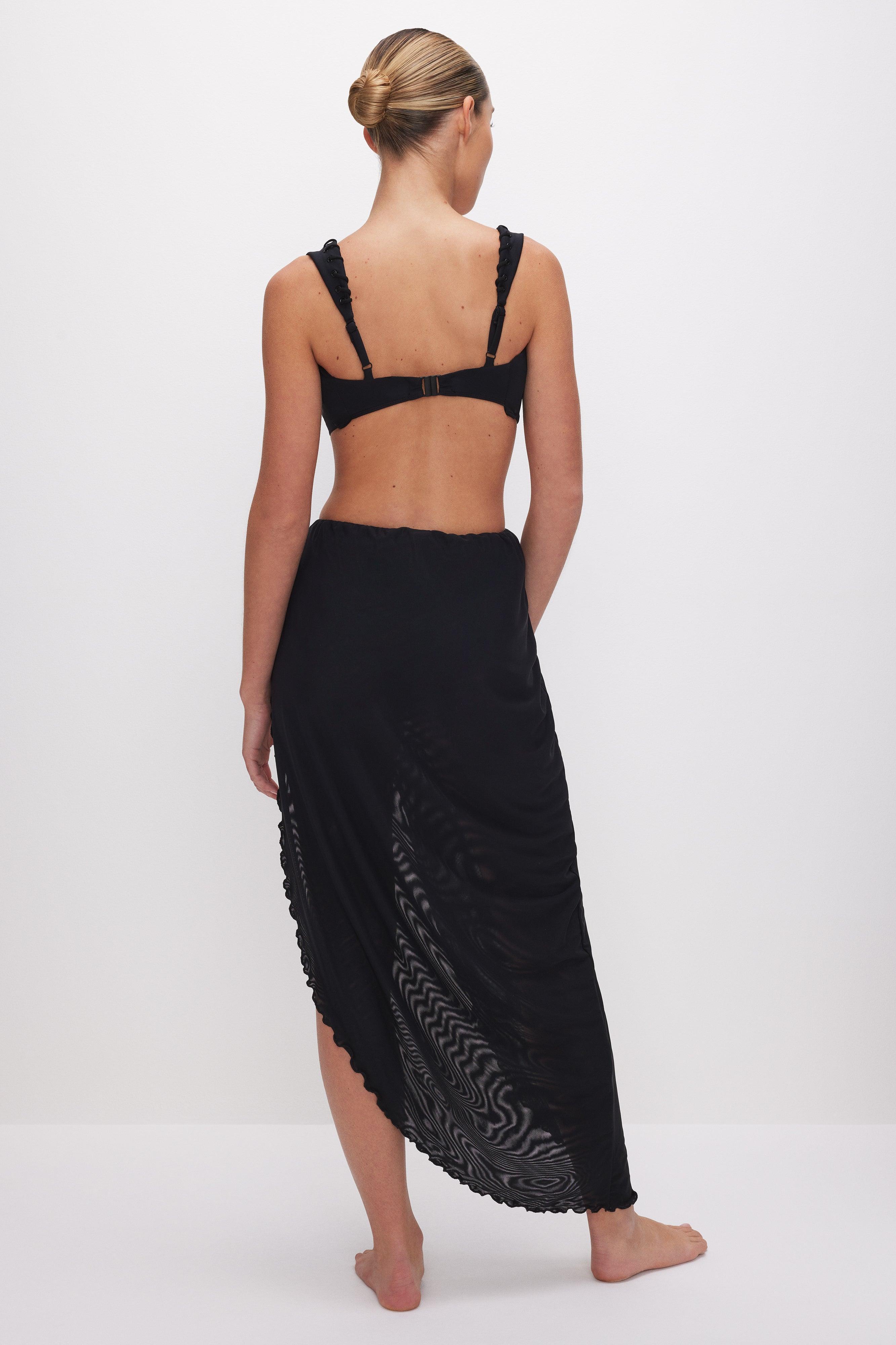 MESH MIDI SKIRT | BLACK001 Product Image