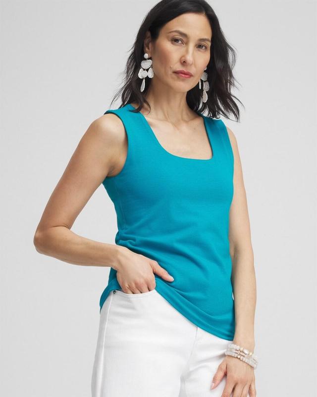 Women's Contour Cotton Square Neck Tank Top Product Image