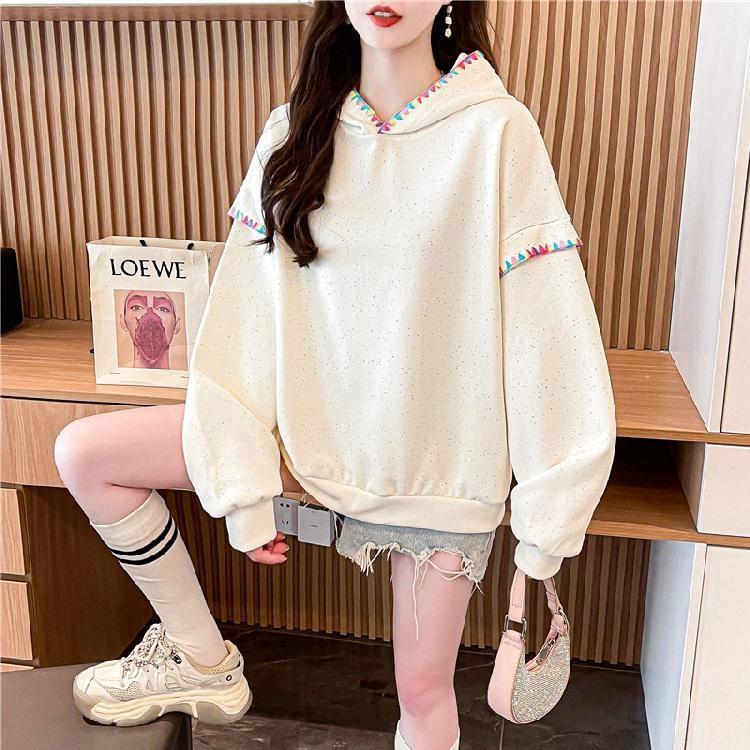 Speckle Contrast Trim Hoodie Product Image