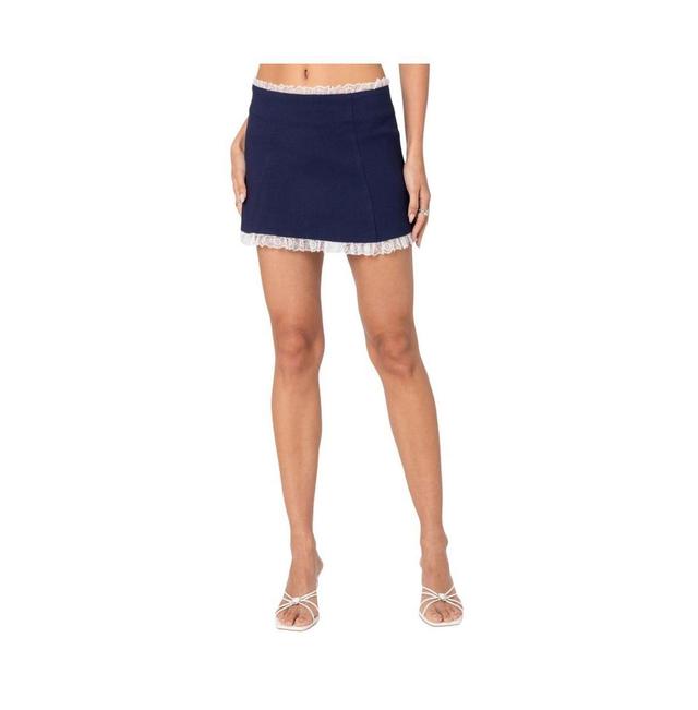 Edikted Womens Marlowe Lace Trim Mini Skirt Product Image