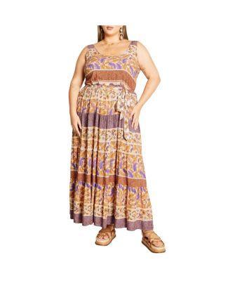 Plus Size Sasha Border Maxi Dress Product Image