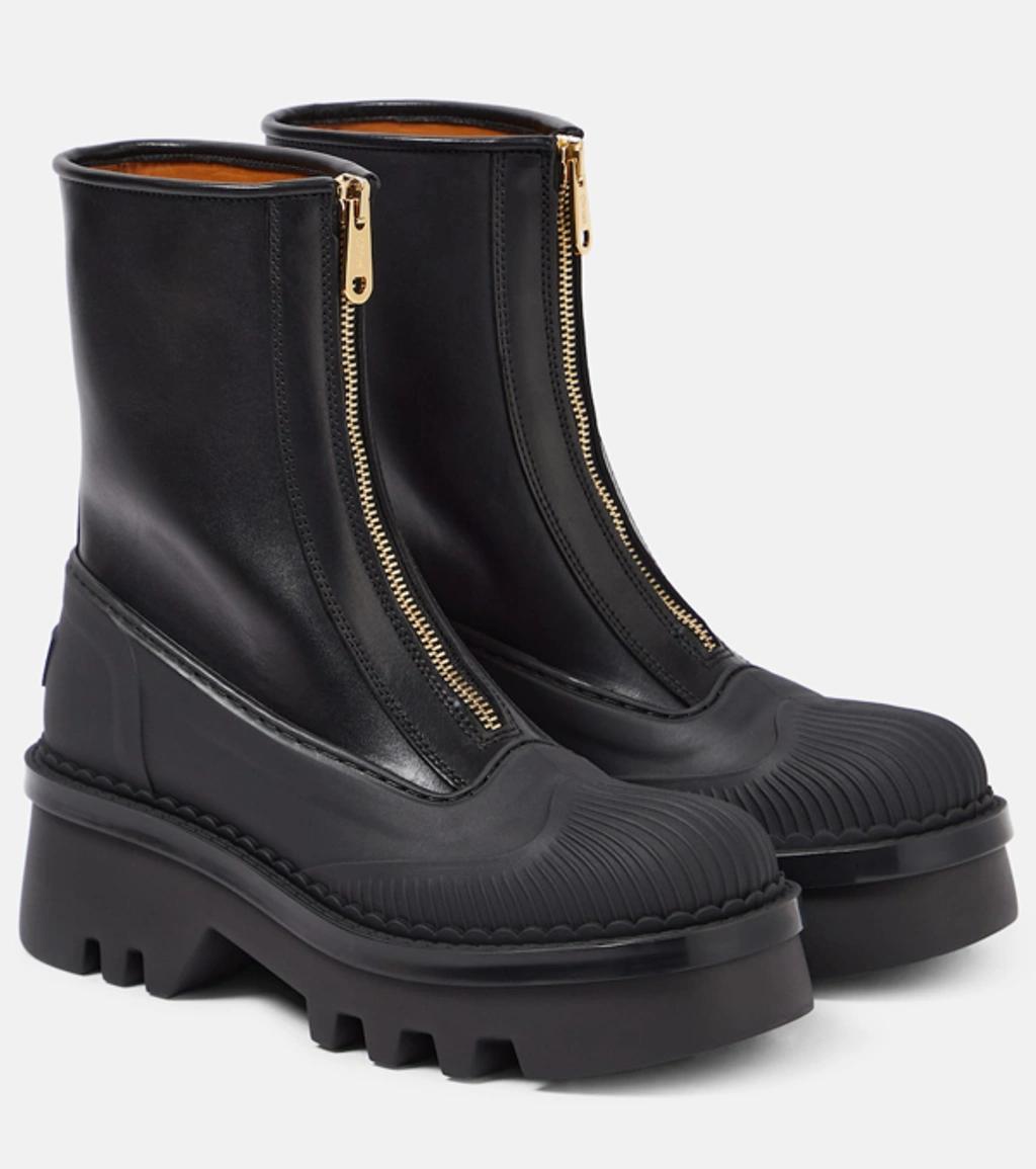 Raina Leather Ankle Boots In Black product image