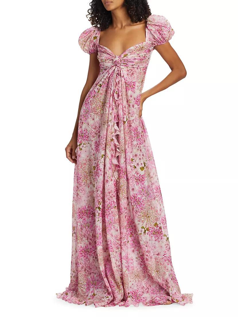 Floral Cotton A-Line Maxi Dress Product Image