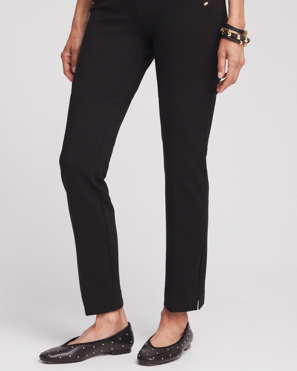 Chico's Juliet Ponte Trim Detail Ankle Pants Product Image