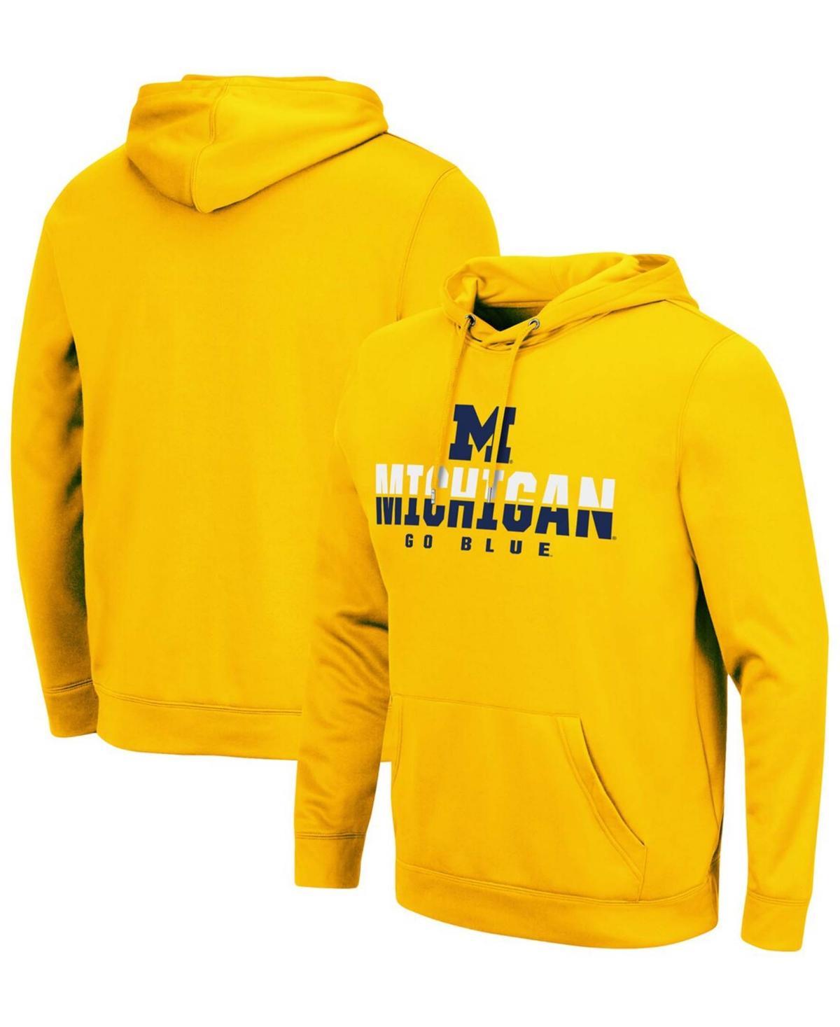 Mens Colosseum Maize Michigan Wolverines Lantern Pullover Hoodie Product Image